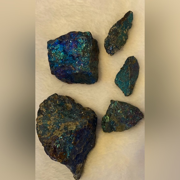 5 pieces of Peacock Ore, varying sizes and shapes. - Picture 4 of 15